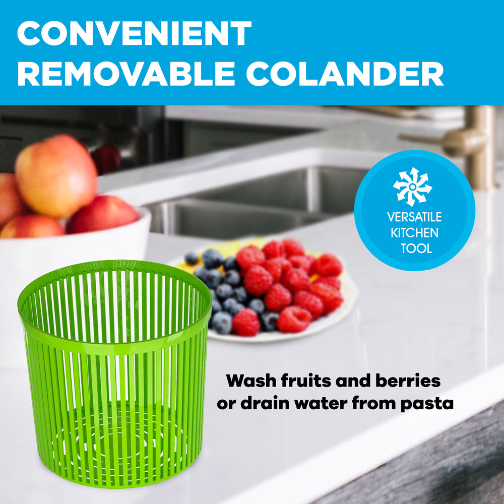 Washing Basket Rotating Vegetable with Handle for Kitchen Tool