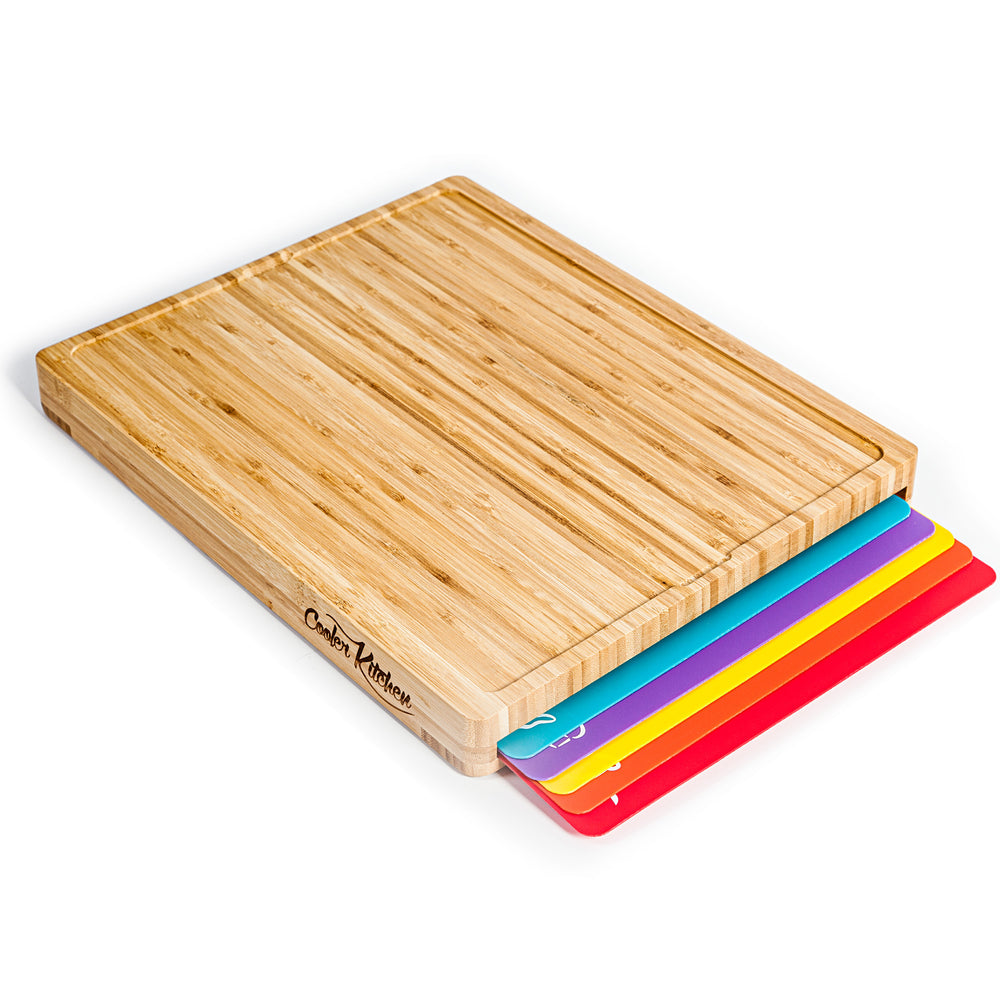  Flexible 3 Colored Cutting Board Mats set, Plastic, Colorful  For Kitchen: Home & Kitchen